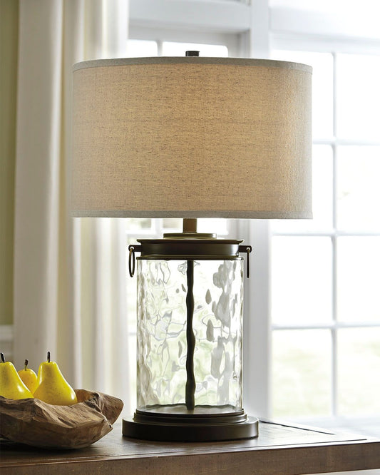 Tailynn - Glass Table Lamp - Clear / Bronze Finish
