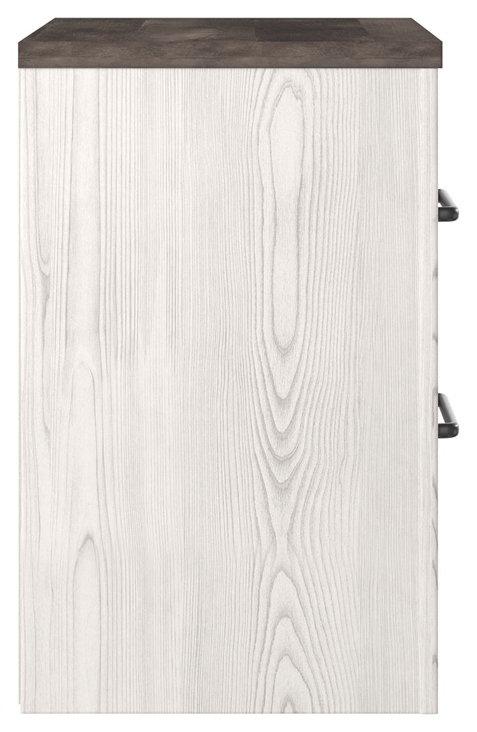 Gerridan - Two Drawer Night Stand - White / Gray