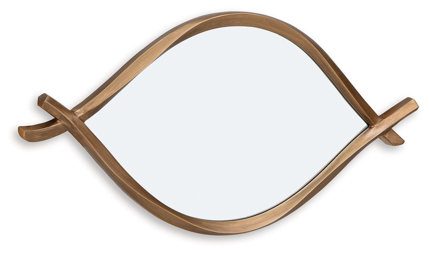 Bartner - Accent Mirror - Antique Gold Finish