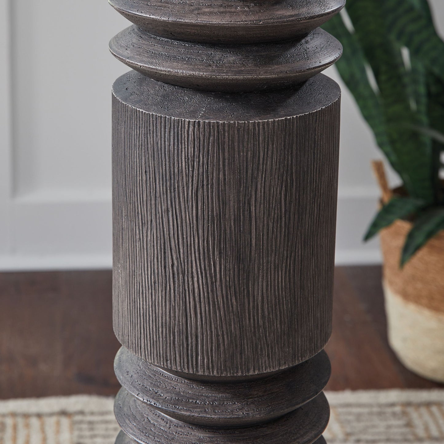 Fainwell - Poly Floor Lamp - Distressed Black