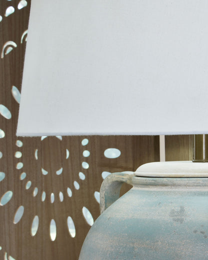 Shawburg - Terracotta Table Lamp - Antique Green