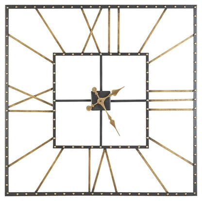 Thames - Wall Clock - Black / Gold Finish