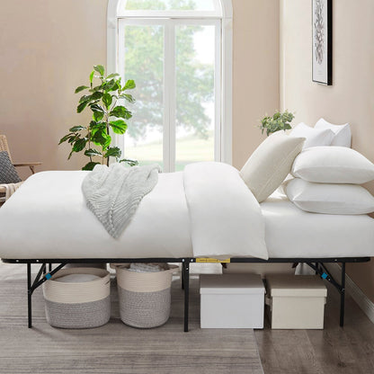 Sleeptone Foldable Metal Platform Storage Bed Frame