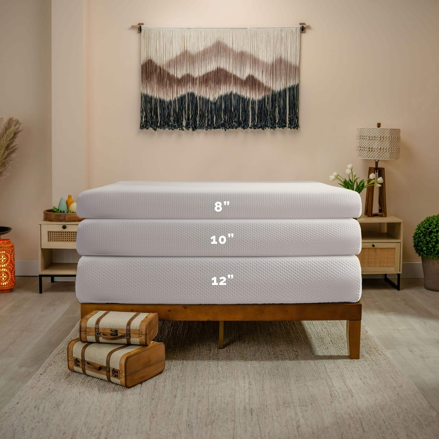 Sleeptone 8" Green Tea Cooling Memory Foam Mattress