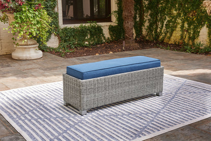 Naples Beach - Bench with Cushion - Light Gray