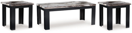 Jazmore - Dark Brown - Occasional Table Set (Set of 3)