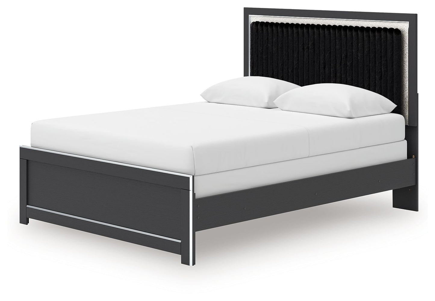 Zuraleus - Queen Upholstered Panel Bed - Black