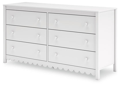 Hallityn - Six Drawer Dresser - White