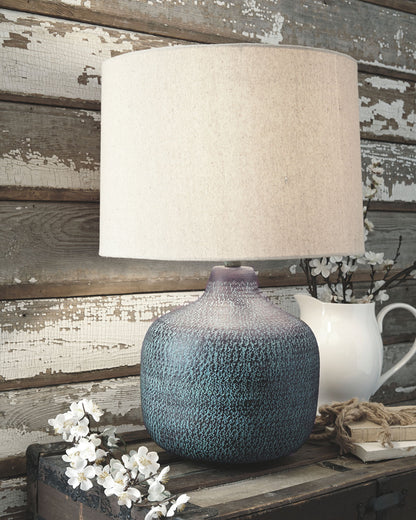 Malthace - Metal Table Lamp  - Patina